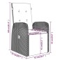 vidaXL Juego de comedor de jardín 9 pzas con cojines gris vidaXL Juego de comedor de jardín 9 pzas con cojines gris