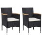 vidaXL Juego de comedor de jardín de 5 piezas negro vidaXL Juego de comedor de jardín de 5 piezas negro