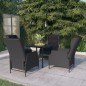vidaXL Juego de comedor de jardín 5 piezas gris oscuro vidaXL Juego de comedor de jardín 5 piezas gris oscuro