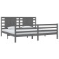 vidaXL Estructura de cama de madera maciza de pino gris 200x200 cm