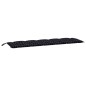 vidaXL Cojín de banco jardín tela Oxford a cuadros negro 180x50x7 cm vidaXL Cojín de banco jardín tela Oxford a cuadros negro 180x50x7 cm