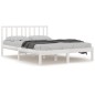vidaXL Estructura de cama madera de pino doble blanca 135x190 cm vidaXL Estructura de cama madera de pino doble blanca 135x190 cm