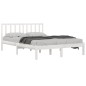 vidaXL Estructura de cama madera de pino doble blanca 135x190 cm vidaXL Estructura de cama madera de pino doble blanca 135x190 cm