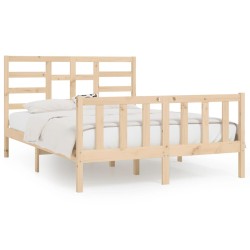 vidaXL Estructura de cama madera maciza de pino 120x200 cm