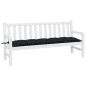 vidaXL Cojín de banco jardín tela Oxford a cuadros negro 180x50x7 cm vidaXL Cojín de banco jardín tela Oxford a cuadros negro 180x50x7 cm