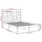 vidaXL Estructura de cama de madera maciza de pino blanca 160x200 cm vidaXL Estructura de cama de madera maciza de pino blanca 160x200 cm