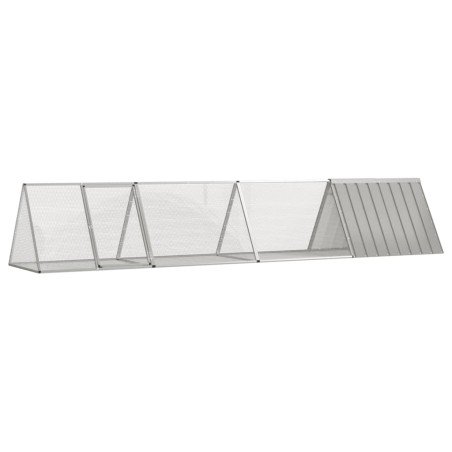 vidaXL Jaula para conejos acero galvanizado gris 403,5x80,5x71 cm