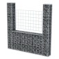 vidaXL Cesta en forma de U muro de gaviones galvanizado 160x20x150 cm vidaXL Cesta en forma de U muro de gaviones galvanizado 160x20x150 cm