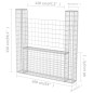 vidaXL Cesta en forma de U muro de gaviones galvanizado 160x20x150 cm vidaXL Cesta en forma de U muro de gaviones galvanizado 160x20x150 cm