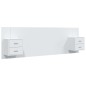 vidaXL Cabecero de cama con mesitas madera contrachapada blanco vidaXL Cabecero de cama con mesitas madera contrachapada blanco