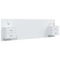 vidaXL Cabecero de cama con mesitas madera contrachapada blanco vidaXL Cabecero de cama con mesitas madera contrachapada blanco