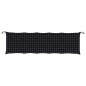 vidaXL Cojín de banco jardín tela Oxford a cuadros negro 180x50x7 cm vidaXL Cojín de banco jardín tela Oxford a cuadros negro 180x50x7 cm