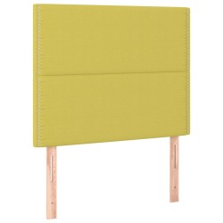 vidaXL Cabeceros 2 unidades de tela verde 90x5x78/88 cm