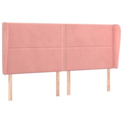 vidaXL Cabecero con orejas de terciopelo rosa 163x23x118/128 cm