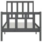 vidaXL Estructura de cama de madera maciza gris 100x200 cm vidaXL Estructura de cama de madera maciza gris 100x200 cm