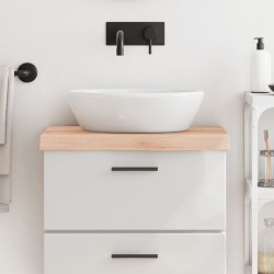 vidaXL Encimera de baño madera maciza sin tratar 60x40x(2-6) cm