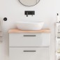 vidaXL Encimera de baño madera maciza sin tratar 80x60x(2-4) cm vidaXL Encimera de baño madera maciza sin tratar 80x60x(2-4) cm