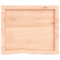 vidaXL Encimera de baño madera maciza sin tratar 60x50x(2-4) cm vidaXL Encimera de baño madera maciza sin tratar 60x50x(2-4) cm