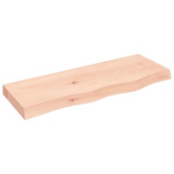 vidaXL Encimera de baño madera maciza sin tratar 80x30x(2-6) cm