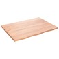 vidaXL Encimera de baño madera maciza tratada marrón claro 80x60x2 cm vidaXL Encimera de baño madera maciza tratada marrón claro 80x60x2 cm