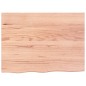 vidaXL Encimera de baño madera maciza tratada marrón claro 80x60x2 cm vidaXL Encimera de baño madera maciza tratada marrón claro 80x60x2 cm