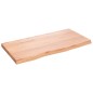 vidaXL Encimera baño madera maciza tratada marrón claro 80x40x(2-4) cm vidaXL Encimera baño madera maciza tratada marrón claro 80x40x(2-4) cm
