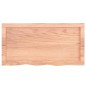 vidaXL Encimera baño madera maciza tratada marrón claro 80x40x(2-4) cm vidaXL Encimera baño madera maciza tratada marrón claro 80x40x(2-4) cm