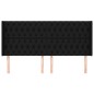 vidaXL Cabecero con orejas de tela negro 203x16x118/128 cm vidaXL Cabecero con orejas de tela negro 203x16x118/128 cm