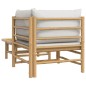 vidaXL Set de muebles de jardín 2 piezas bambú y cojines gris claro vidaXL Set de muebles de jardín 2 piezas bambú y cojines gris claro