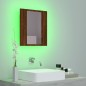 vidaXL Armario de baño con espejo LED madera marrón roble 40x12x45 cm vidaXL Armario de baño con espejo LED madera marrón roble 40x12x45 cm