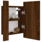 vidaXL Armario de baño con espejo LED madera marrón roble 40x12x45 cm vidaXL Armario de baño con espejo LED madera marrón roble 40x12x45 cm