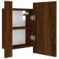 vidaXL Armario de baño con espejo LED madera marrón roble 40x12x45 cm vidaXL Armario de baño con espejo LED madera marrón roble 40x12x45 cm