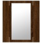 vidaXL Armario de baño con espejo LED madera marrón roble 40x12x45 cm vidaXL Armario de baño con espejo LED madera marrón roble 40x12x45 cm