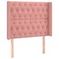 vidaXL Cabecero con orejas de terciopelo rosa 103x16x118/128 cm vidaXL Cabecero con orejas de terciopelo rosa 103x16x118/128 cm