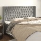 vidaXL Cabecero con orejas de terciopelo gris claro 203x16x118/128 cm vidaXL Cabecero con orejas de terciopelo gris claro 203x16x118/128 cm