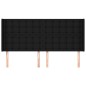 vidaXL Cabecero con orejas de tela negro 203x16x118/128 cm