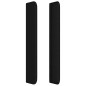vidaXL Cabecero con orejas de tela negro 203x16x118/128 cm