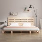 vidaXL Estructura de cama madera maciza de pino 135x190 cm vidaXL Estructura de cama madera maciza de pino 135x190 cm