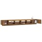 vidaXL Set de muebles TV con LEDS 3 pzas contrachapada roble ahumado