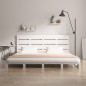 vidaXL Estructura de cama de madera maciza de pino blanco 160x200 cm