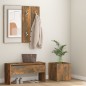 vidaXL Set de muebles de recibidor madera contrachapada roble ahumado vidaXL Set de muebles de recibidor madera contrachapada roble ahumado