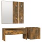 vidaXL Set de muebles de recibidor madera contrachapada roble ahumado vidaXL Set de muebles de recibidor madera contrachapada roble ahumado