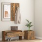 vidaXL Set de muebles de recibidor madera contrachapada roble ahumado vidaXL Set de muebles de recibidor madera contrachapada roble ahumado
