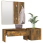 vidaXL Set de muebles de recibidor madera contrachapada roble ahumado vidaXL Set de muebles de recibidor madera contrachapada roble ahumado