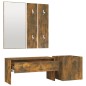 vidaXL Set de muebles de recibidor madera contrachapada roble ahumado vidaXL Set de muebles de recibidor madera contrachapada roble ahumado