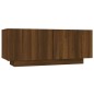 vidaXL Set muebles TV con LED 2 pzas madera contrachapada roble marrón