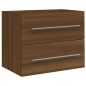 vidaXL Mueble de baño con lavabo madera contrachapada marrón roble vidaXL Mueble de baño con lavabo madera contrachapada marrón roble