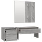 vidaXL Set de muebles de recibidor madera contrachapada gris Sonoma vidaXL Set de muebles de recibidor madera contrachapada gris Sonoma