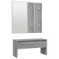 vidaXL Set de muebles de recibidor madera contrachapada gris Sonoma vidaXL Set de muebles de recibidor madera contrachapada gris Sonoma