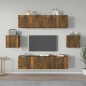 vidaXL Set de muebles de TV 6 pzas madera contrachapada roble ahumado